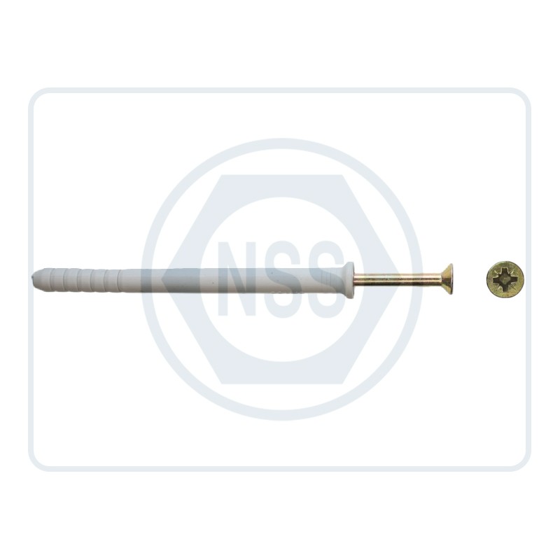 [MMCNANCH06070B100] M6x70 NYLON PA6 NAIL-IN ANCHOR ZY (CR6+) - SMALL BOX